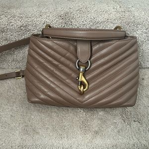Rebecca Minkoff Edie Chevron Quilted Satchel handbag / crossbody